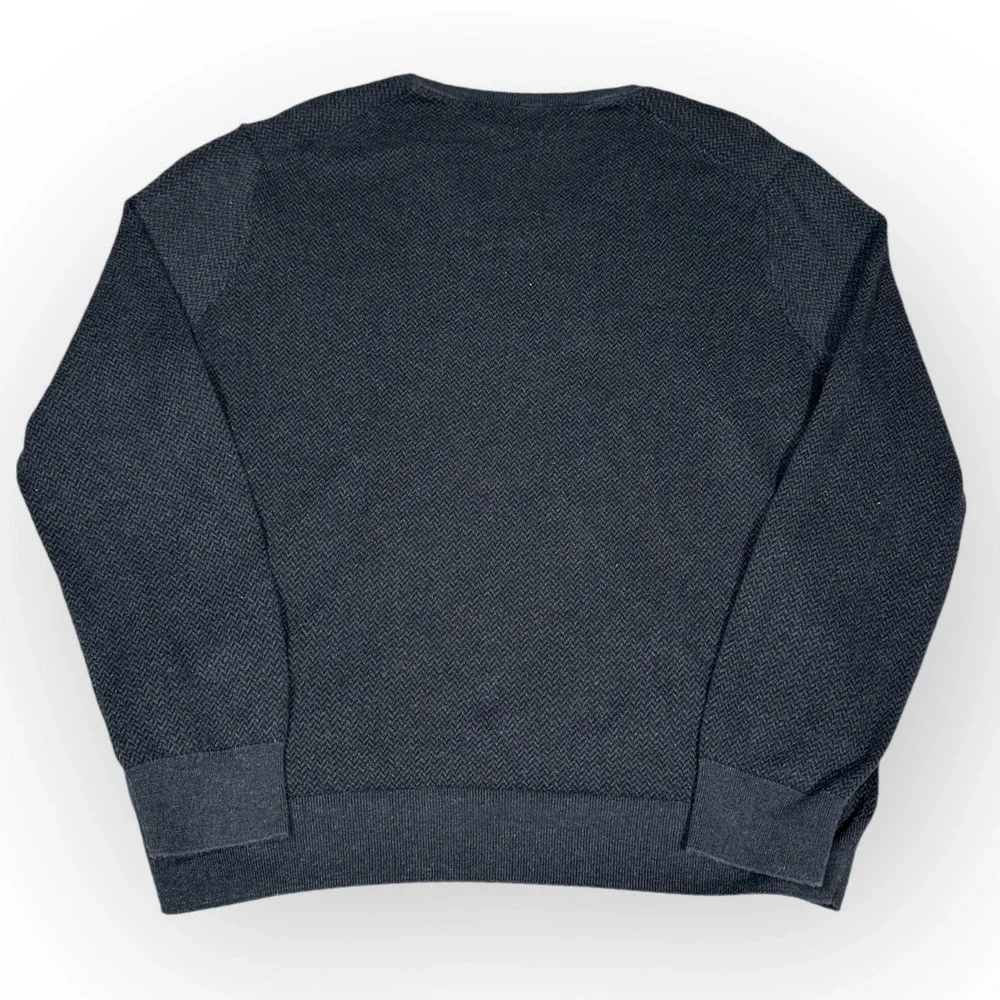 Polo Ralph Lauren Men's‎ V Neck Pima Cotton Sweater Dark Gray Heather Casual